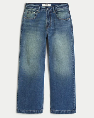 Dark Wash Dice Graphic Super Baggy Jeans