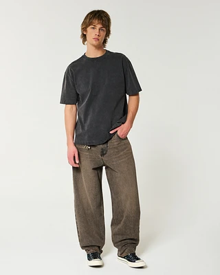 Tinted Black Skater Baggy Jeans