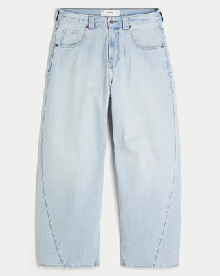 Light Wash Barrel Jeans
