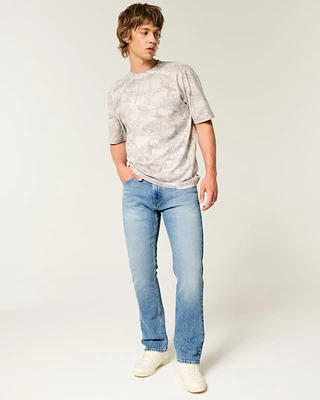 Medium Wash Slim Straight Jeans