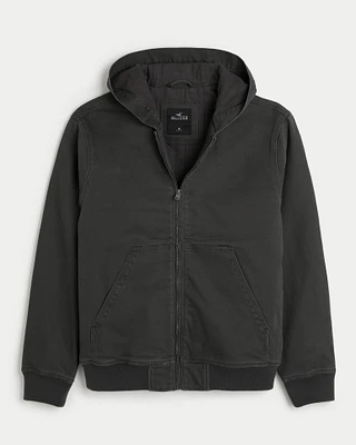 Hooded Workwear Bomber Jacket