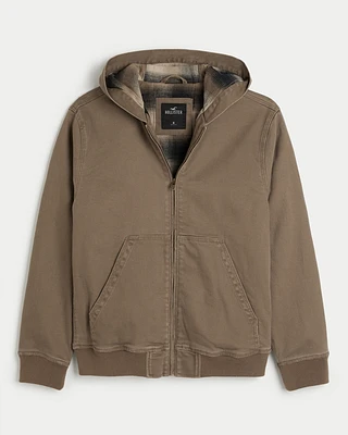 Hooded Workwear Bomber Jacket