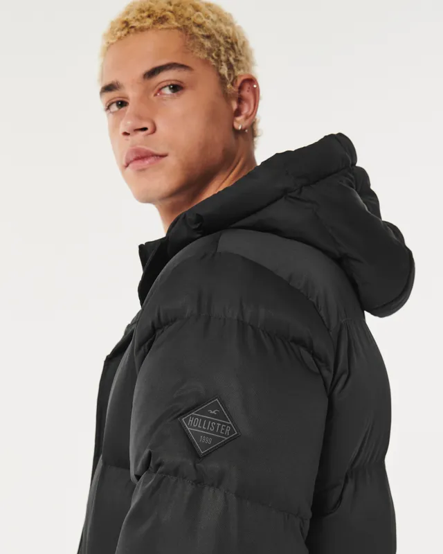 Hollister Co. ULTIMATE COZY LINED HOODED PUFFER CHAIN - Winter