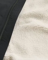 Faux Shearling-Lined Bomber Jacket