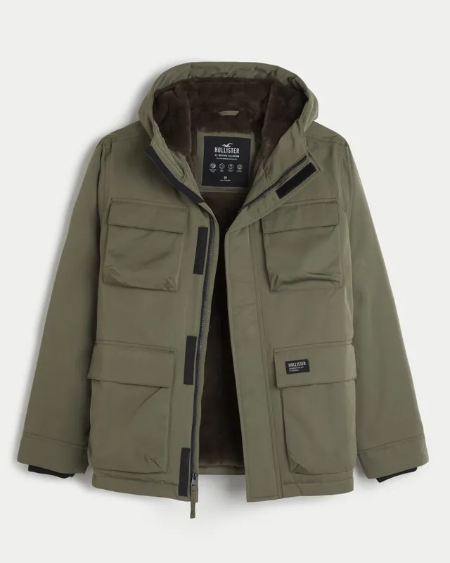 HOLLISTER Between-seasons parka in Anthracite