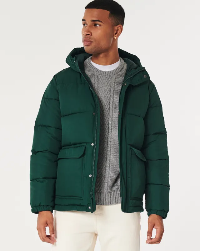 Hollister Mockneck Puffer Jacket green for men (S): Buy Online at Best  Price in Egypt - Souq is now