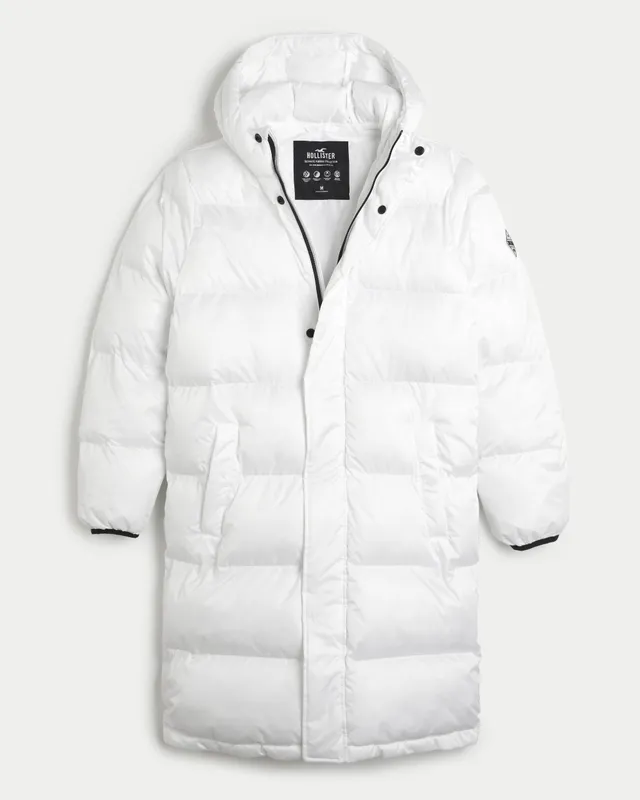 Hollister White Puffer Jacket Size M - $11 (86% Off Retail) - From angela