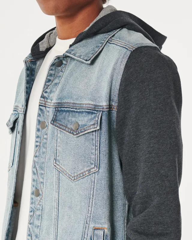 Ladies Girls Soft Denim Hooded Jacket Coat Hoodie Jeans Casual New Hollister  | eBay
