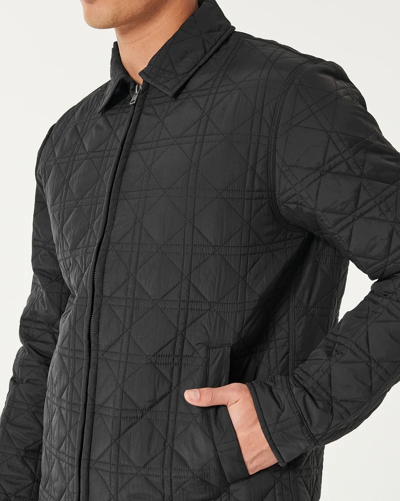 Quilted Zip-Up Jacket