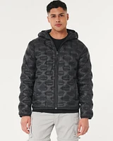 Zip-Up Hooded Puffer Jacket