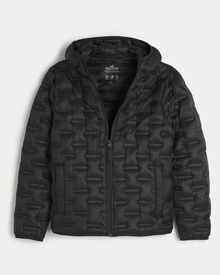 Zip-Up Hooded Puffer Jacket