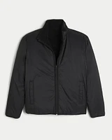 Reversible Faux Shearling Puffer Jacket