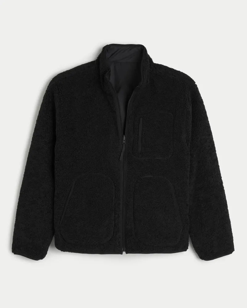 Reversible Faux Shearling Puffer Jacket