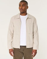 Linen Blend Chore Jacket