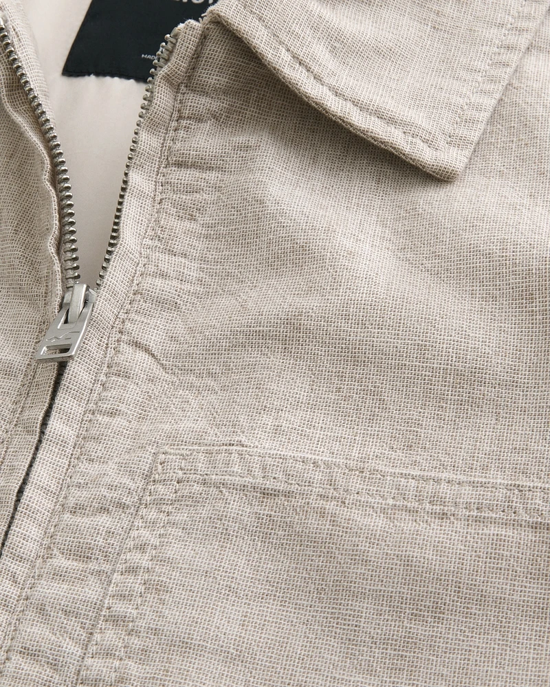 Linen Blend Chore Jacket