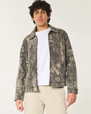 Zip-Up Camo Workwear Jacket
