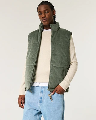Reversible Corduroy Puffer Vest