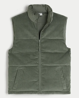 Reversible Corduroy Puffer Vest