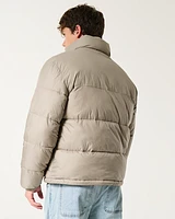 Boxy Zip-Up Puffer Jacket