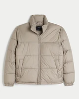 Boxy Zip-Up Puffer Jacket