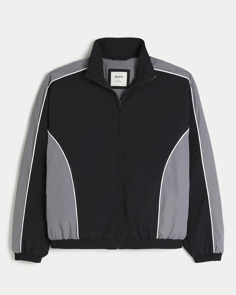 Zip-Up Windbreaker Jacket