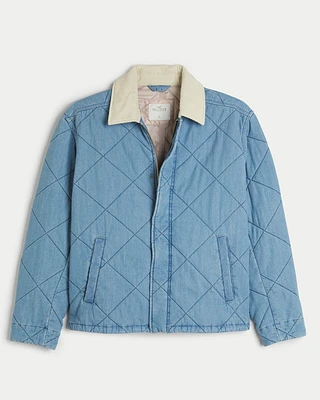 Quilted Denim Workwear Jacket