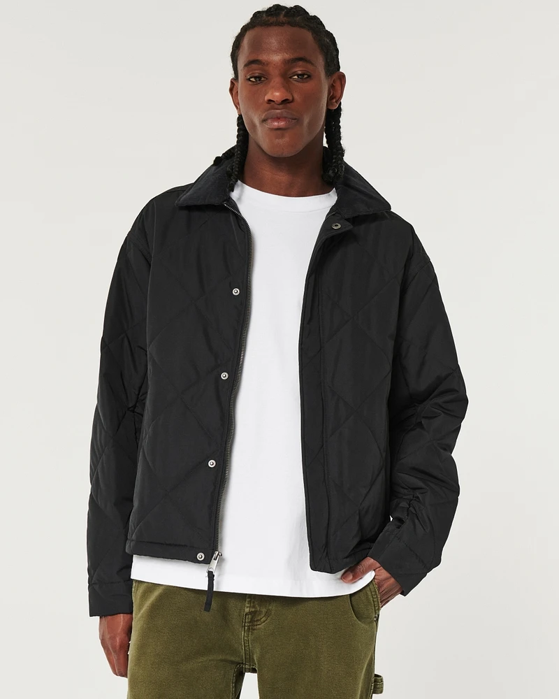 Quilted Denim Workwear Jacket