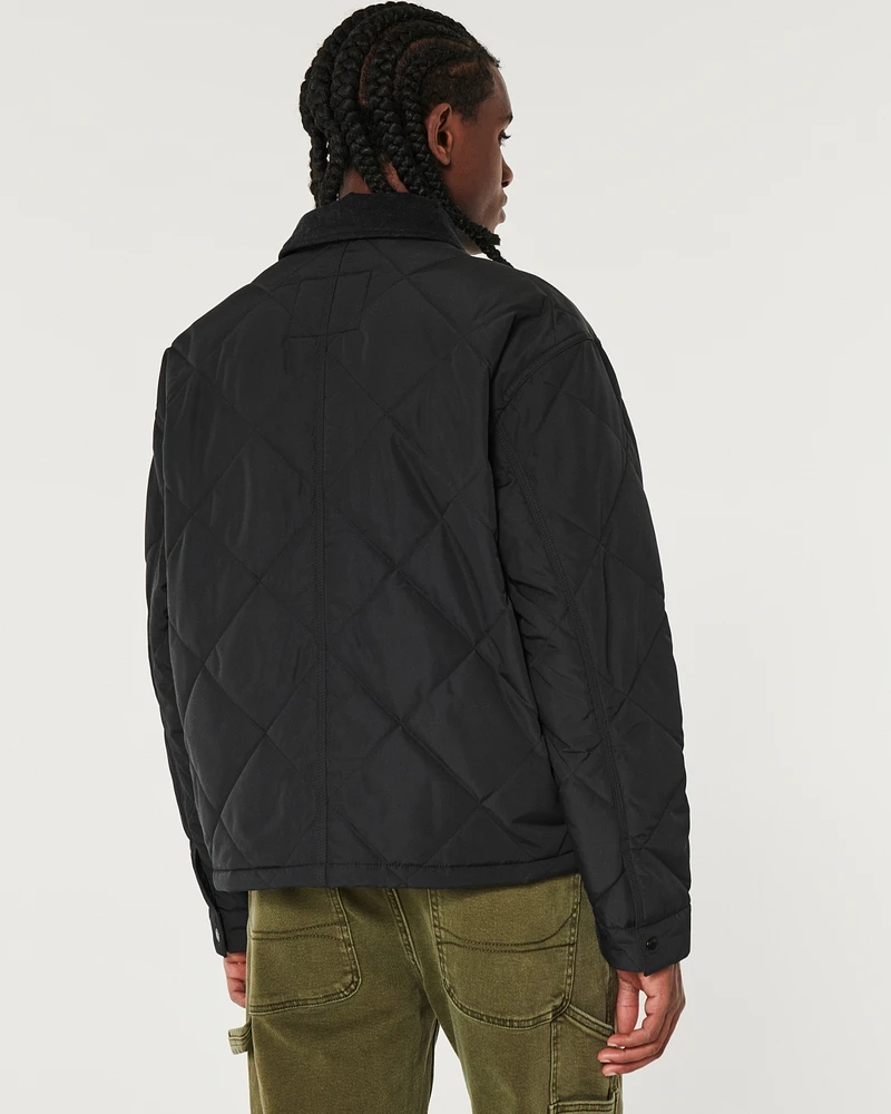 Quilted Denim Workwear Jacket