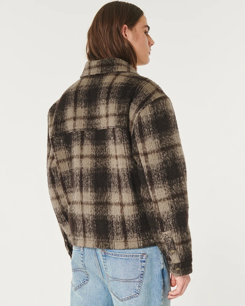 Fuzzy Plaid Shacket