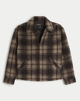 Fuzzy Plaid Shacket