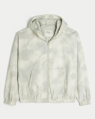 Camo Zip-Up Windbreaker Jacket