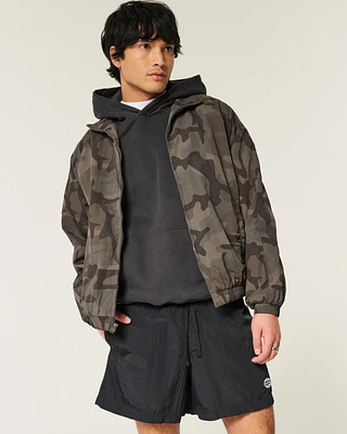 Camo Windbreaker Jacket