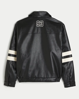 Vegan Leather All-Star Graphic Jacket