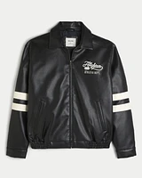Vegan Leather All-Star Graphic Jacket