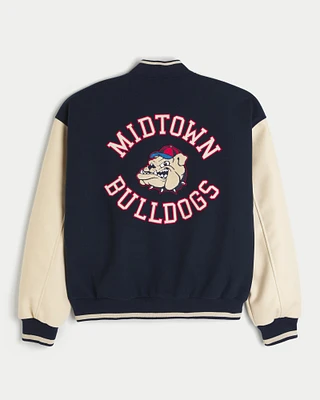 Midtown Bulldogs Graphic Varsity Jacket