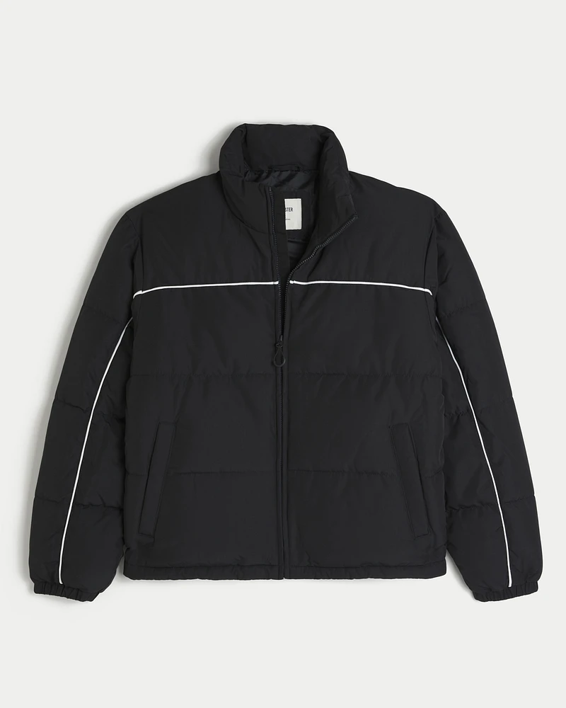 Mock-Neck Puffer Jacket
