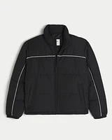 Mock-Neck Puffer Jacket