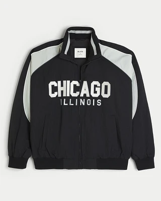 Lined Chicago Graphic Track Jacket