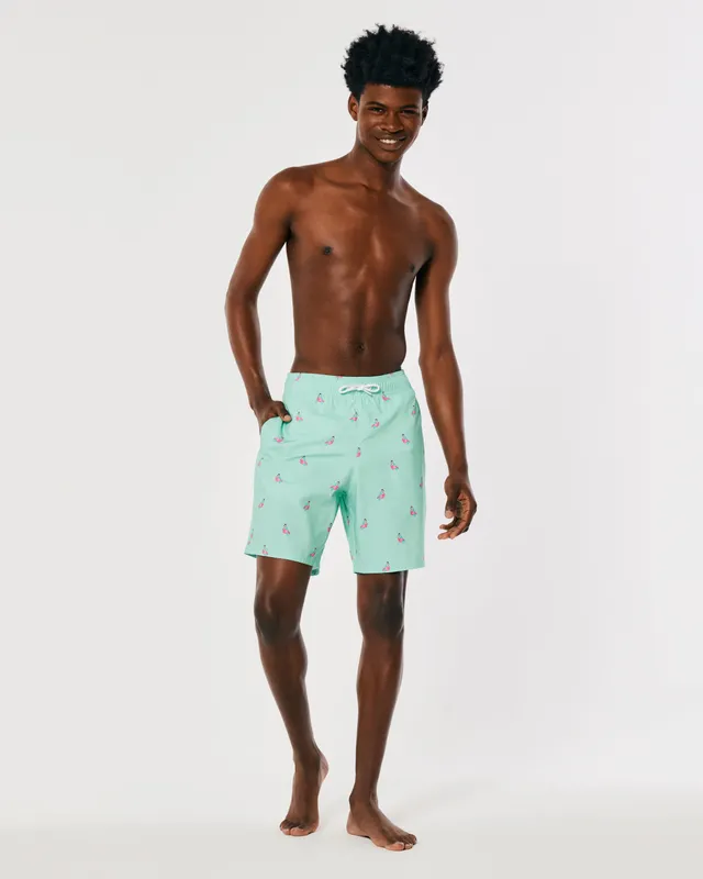  Hollister California Men's 4-Way Stretch Guard Fit Swim Trunk  5 W/Inner Mesh HOM-8 (X-Small, 0806-708) : Clothing, Shoes & Jewelry