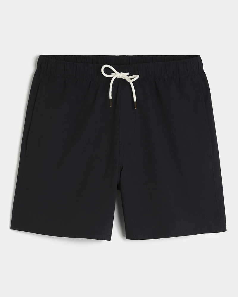 Seersucker Guard Swim Trunks 6