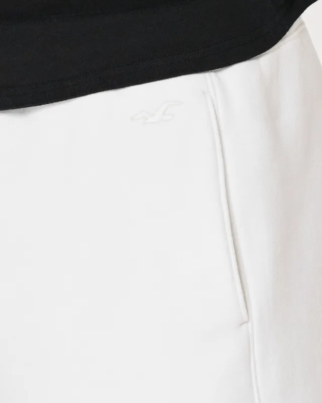 Hollister Straight Logo Graphic Sweatpants in White for Men