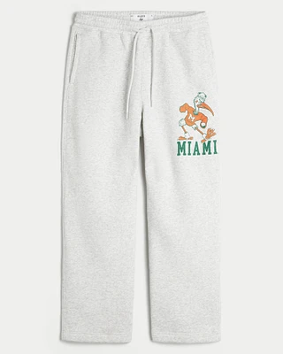 University of Miami Graphic Baggy Sweatpants