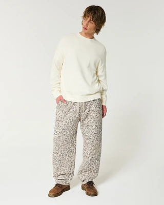 Leopard Print Skater Baggy Sweatpants