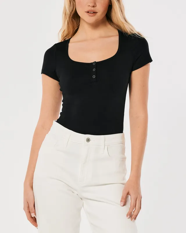 Hollister Seamless Fabric Henley Bodysuit