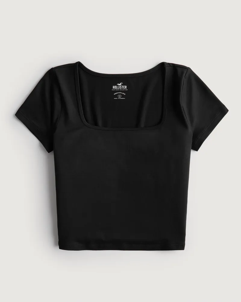 Hollister Seamless Fabric Scoop V-Neck T-Shirt