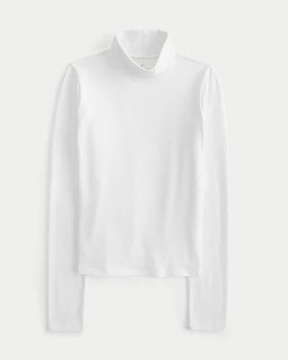 Longer-Length Turtleneck Top