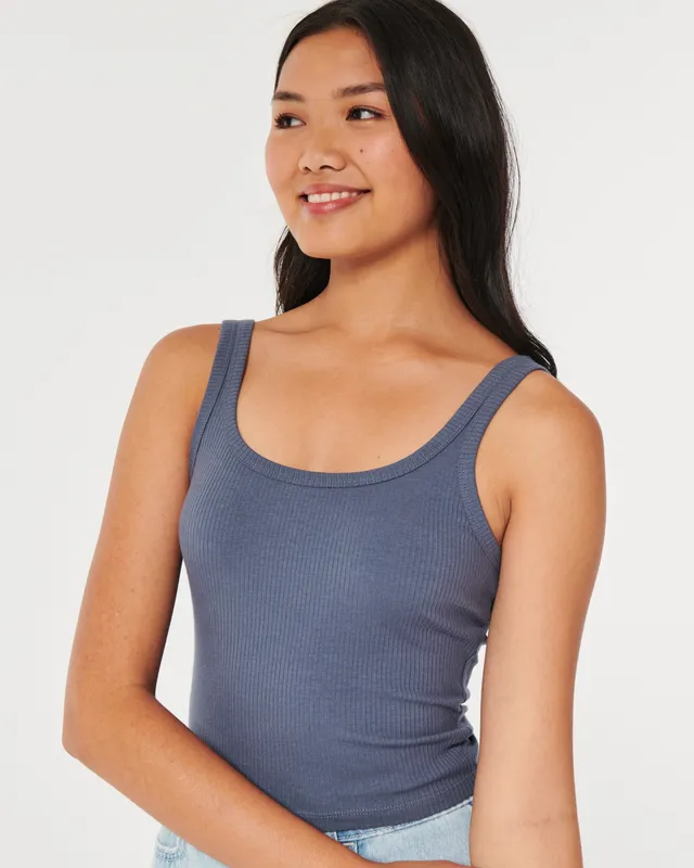 Cotton On Women's Staple Rib Scoop Neck Tank Top