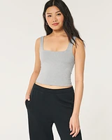 Seamless Fabric Square-Neck Tank