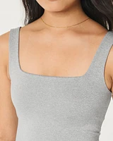 Seamless Fabric Square-Neck Tank