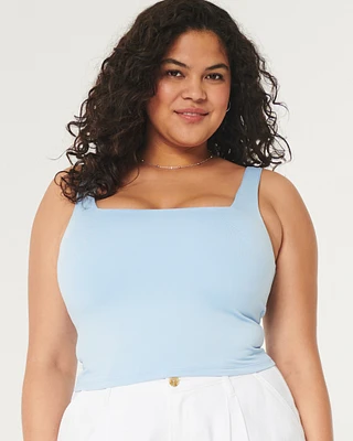 Seamless Fabric Square-Neck Tank